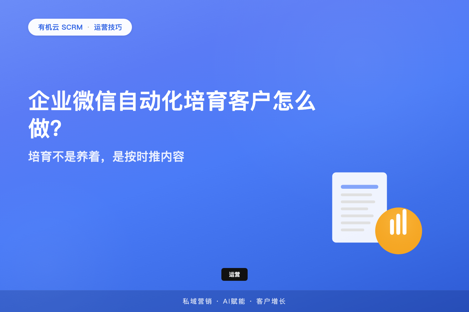 有机云｜企业微信自动化培育客户怎么做？培育不是养着，是按时推内容 配图